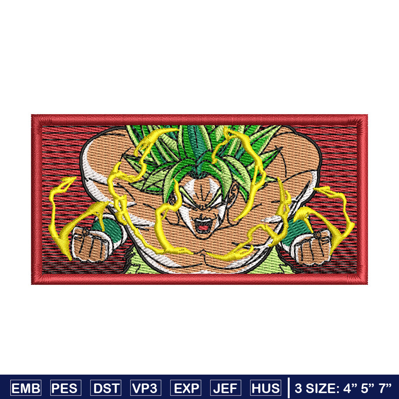 Super broly embroidery design, Dragonball embroidery, Anime design, Embroidery shirt, Embroidery file, Digital download.jpg