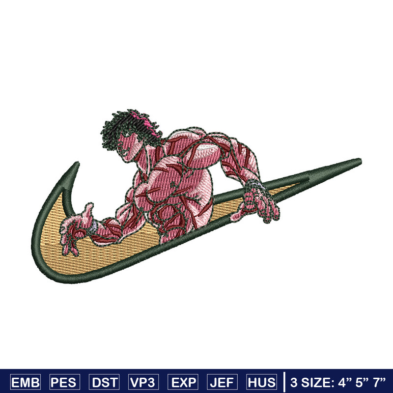 Swoosh baki embroidery design, Baki embroidery, Nike design,Embroidery file, Embroidery shirt, Digital download.jpg