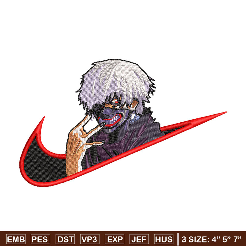 Swoosh kaneki embroidery design, Kaneki embroidery,Anime design, Embroidery file, Embroidery shirt, Digital download.jpg