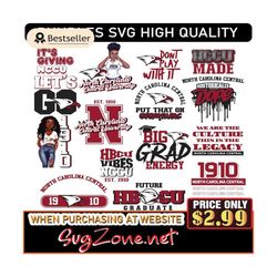 hbcu pride with north carolina central university svg