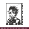 Tanjiro black embroidery design, Tanjiro embroidery, Embroidery shirt, Embroidery file, Anime design, Digital download.jpg