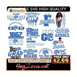 hbcu pride with fayetteville state university svg and hbcu collection 2023