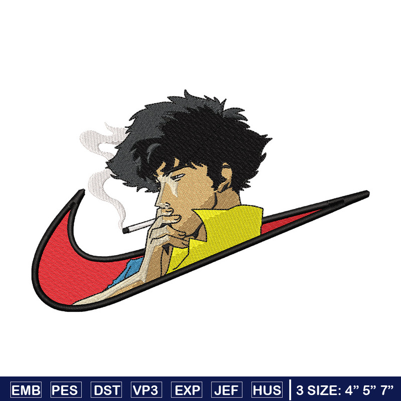 Swoosh spike embroidery design, Cowboy bebop embroidery,Anime design,Embroidery file, Embroidery shirt, Digital download.jpg