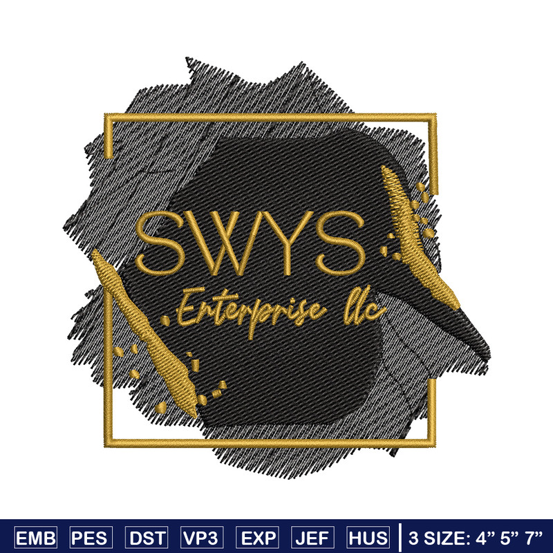 Swys logo embroidery design, Logo embroidery, Emb design, Embroidery shirt, Embroidery file, Digital download.jpg