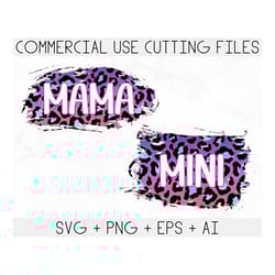 mama mini leopard, sublimation design, mama mini png, instant download, leopard print mama design, leopard print, animal