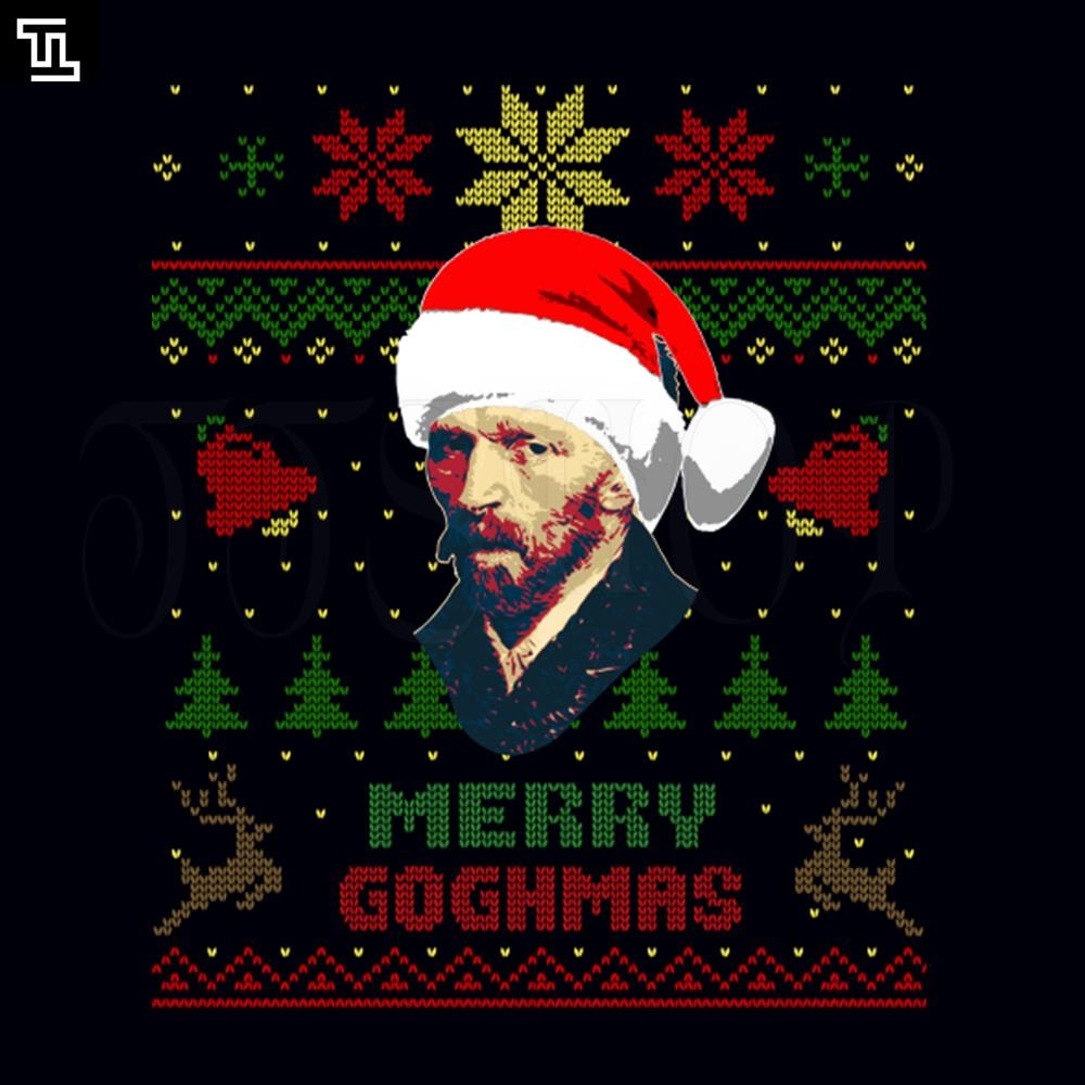 TTA89-Vincent Van Gogh Funny Christmas PNG, Christmas PNG Download.jpg