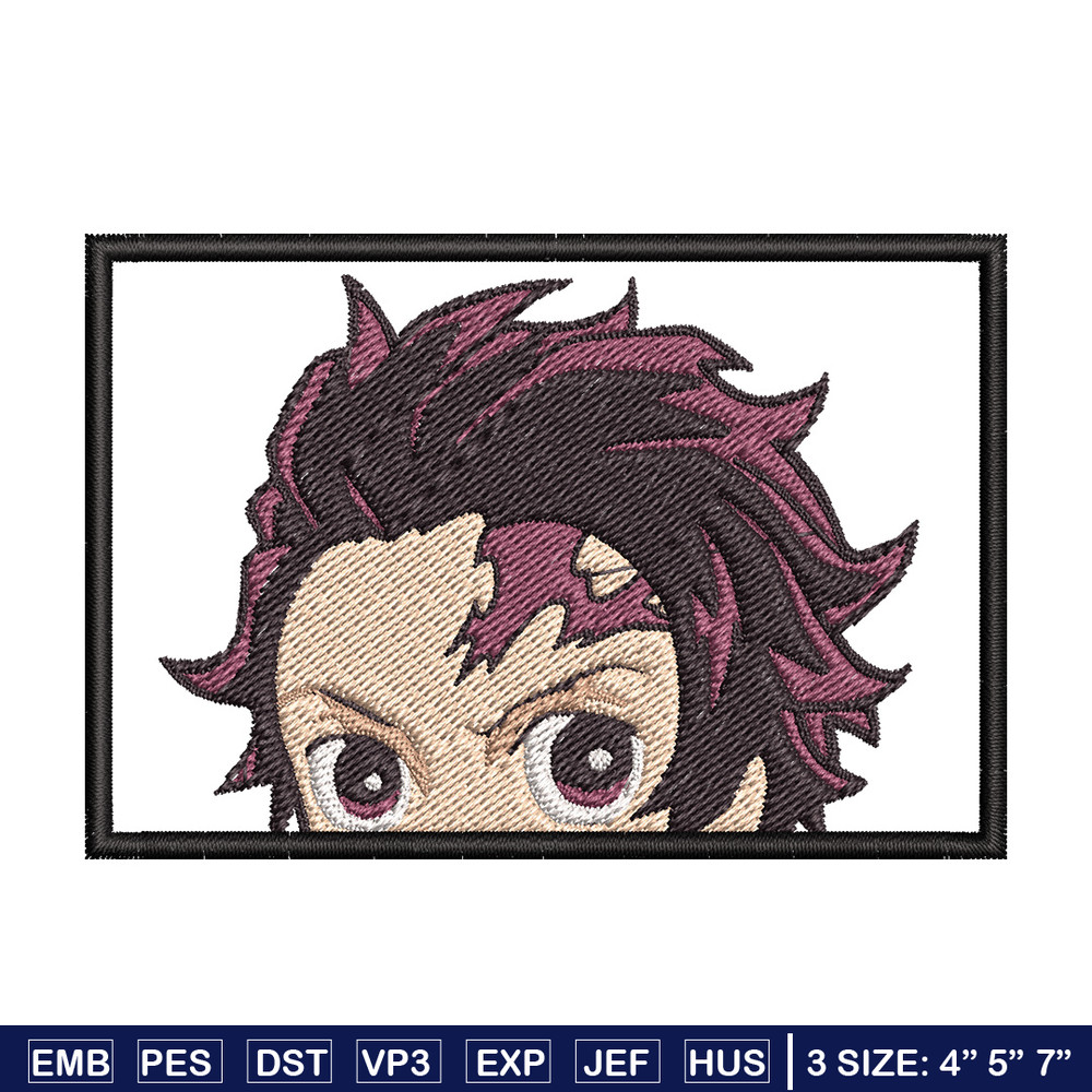 Tanjiro face embroidery design, Tanjiro embroidery, Anime design, Embroidery shirt, Embroidery file,Digital download.jpg