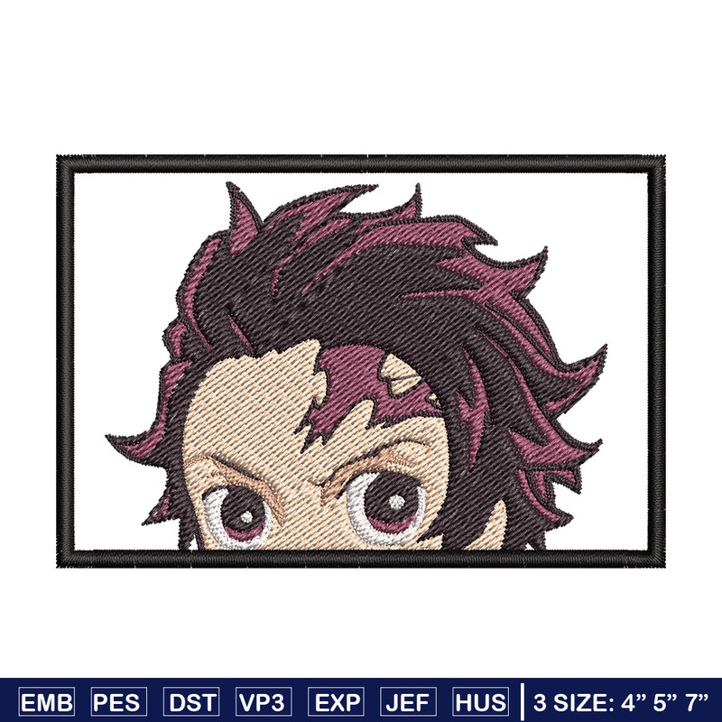 Tanjiro face embroidery design, Tanjiro embroidery, Anime design, Embroidery shirt, Embroidery file,Digital download.jpg