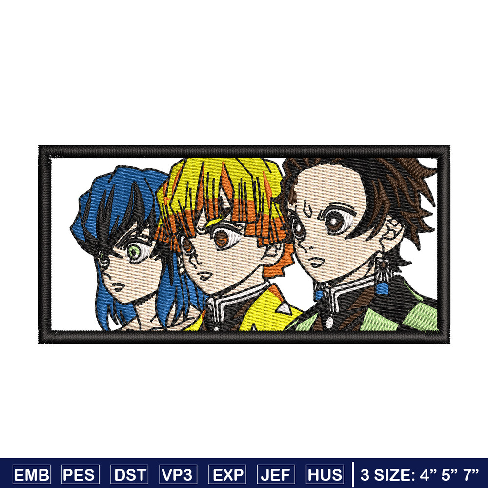 Tanjiro friends embroidery design, Tanjiro embroidery, Anime design, Embroidery shirt, Embroidery file, Digital download.jpg