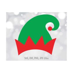 elf hat svg file, elf hat dxf, elf hat cut file, elf hat clip art, elf hat png, christmas cut file for crafts, cricut &