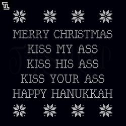 merry christmas kiss my ass kiss his ass kiss your ass happy hanukkah png, christmas png download