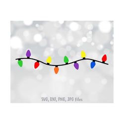 Christmas Lights SVG, Christmas svg, String of Lights SVG | Cricut & Silhouette | Sublimation PNG