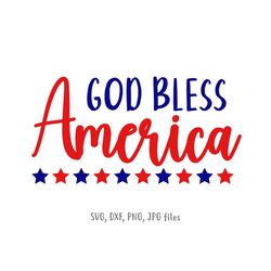 god bless america svg, usa stars & stripes, patriotic 4th of july svg, usa shirt svg, cricut silhouette | includes svg d