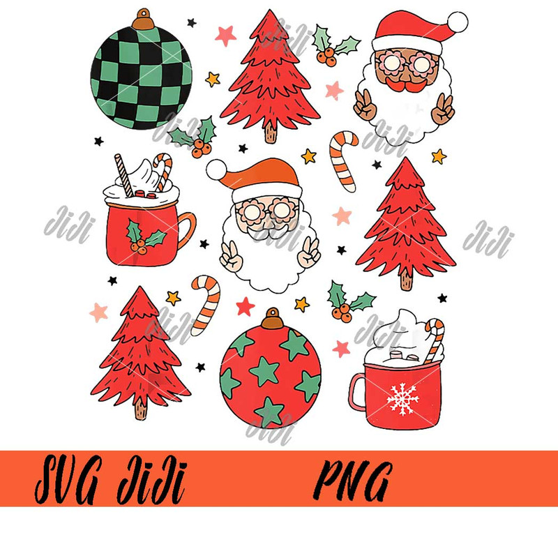 Retro-Groovy-Santa-Claus-Christmas-PNG,-Cute-Xmas-Tree-Lights-PNG.jpg