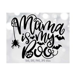 mama is my boo svg, kids halloween svg, cute boy girl halloween shirt svg file, spiders svg, trick or treat svg, baby ha