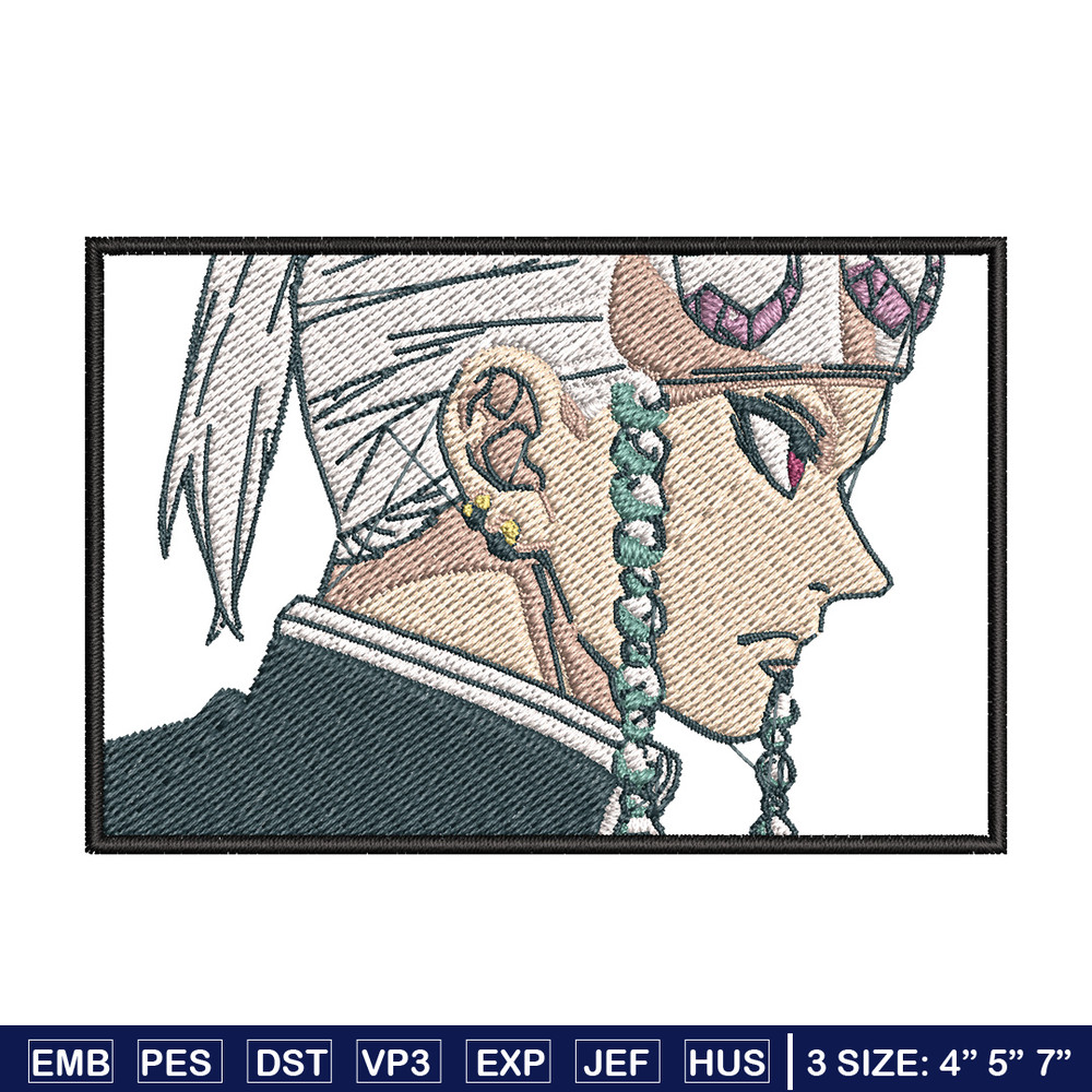 Tengen face embroidery design, Tengen embroidery, Anime design, Embroidery shirt, Embroidery file, Digital download.jpg