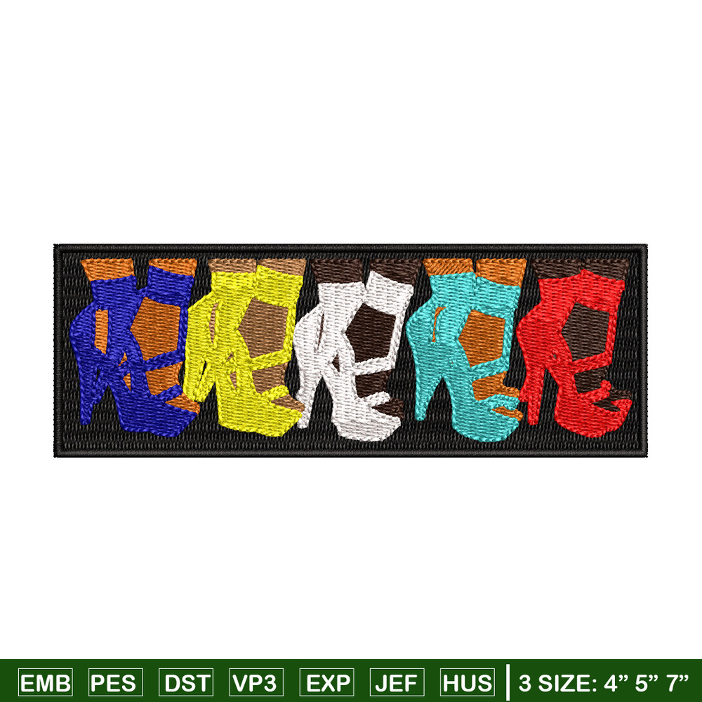 High heels color logo embroidery design, logo embroidery, logo design, Embroidery shirt, Instant download.jpg