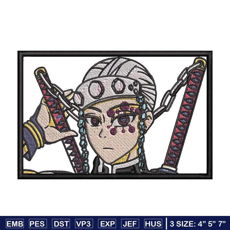 Tengen frame embroidery design, Tengen embroidery, Anime design, Embroidery shirt, Embroidery file, Digital download.jpg