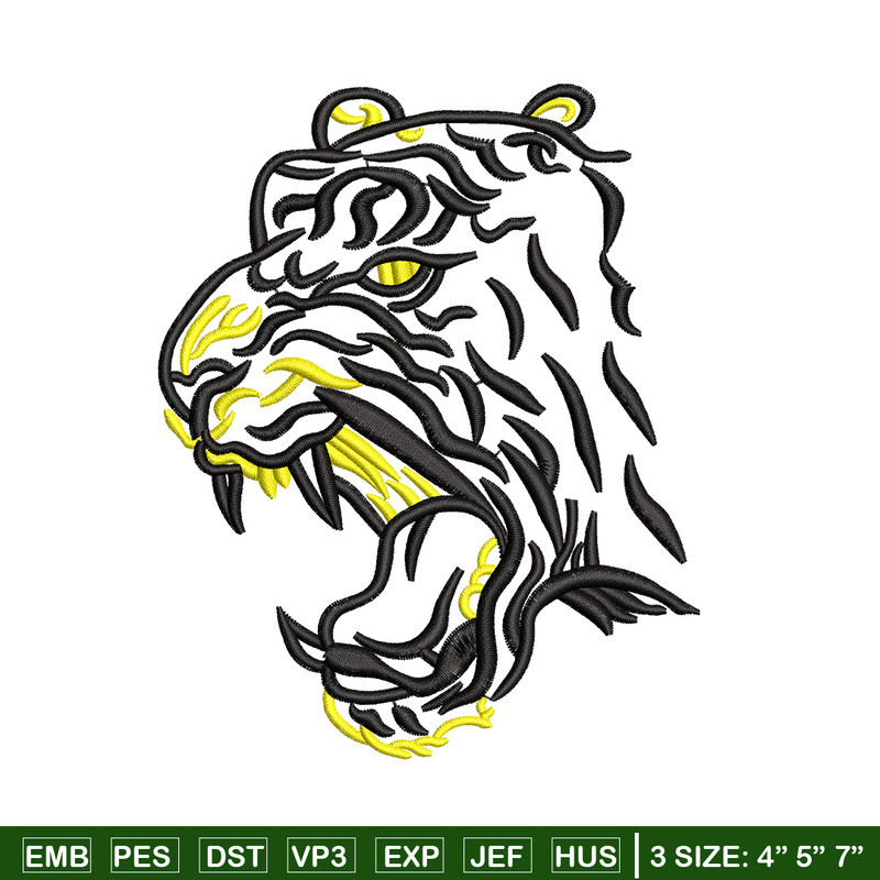 Tiger face embroidery design, Tiger embroidery, Emb design, Embroidery shirt, Embroidery file, Digital download.jpg