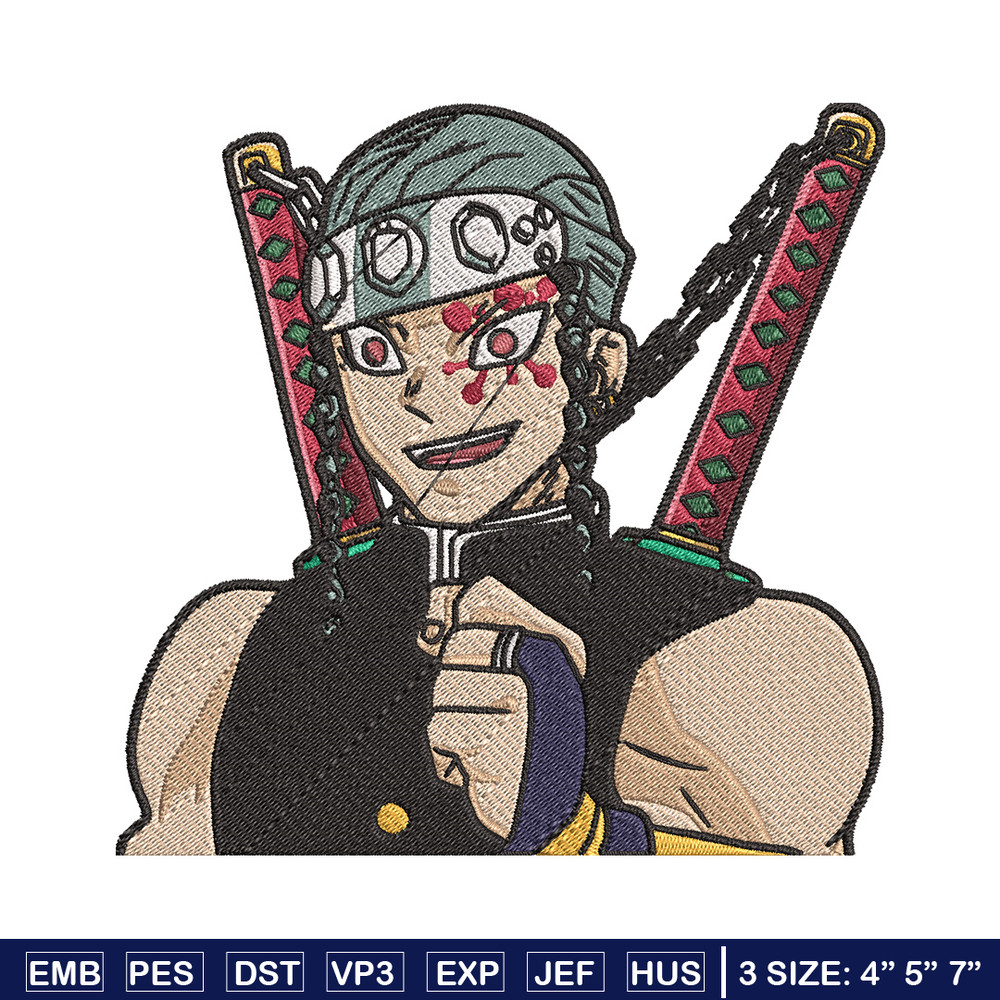 Tengen smile embroidery design, Tengen embroidery, Anime design, Embroidery shirt, Embroidery file, Digital download.jpg