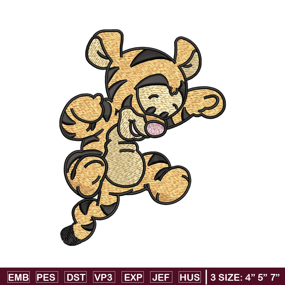 Tigger embroidery design, Pooh disney embroidery, Embroidery file, Embroidery shirt, Emb design, Digital download.jpg