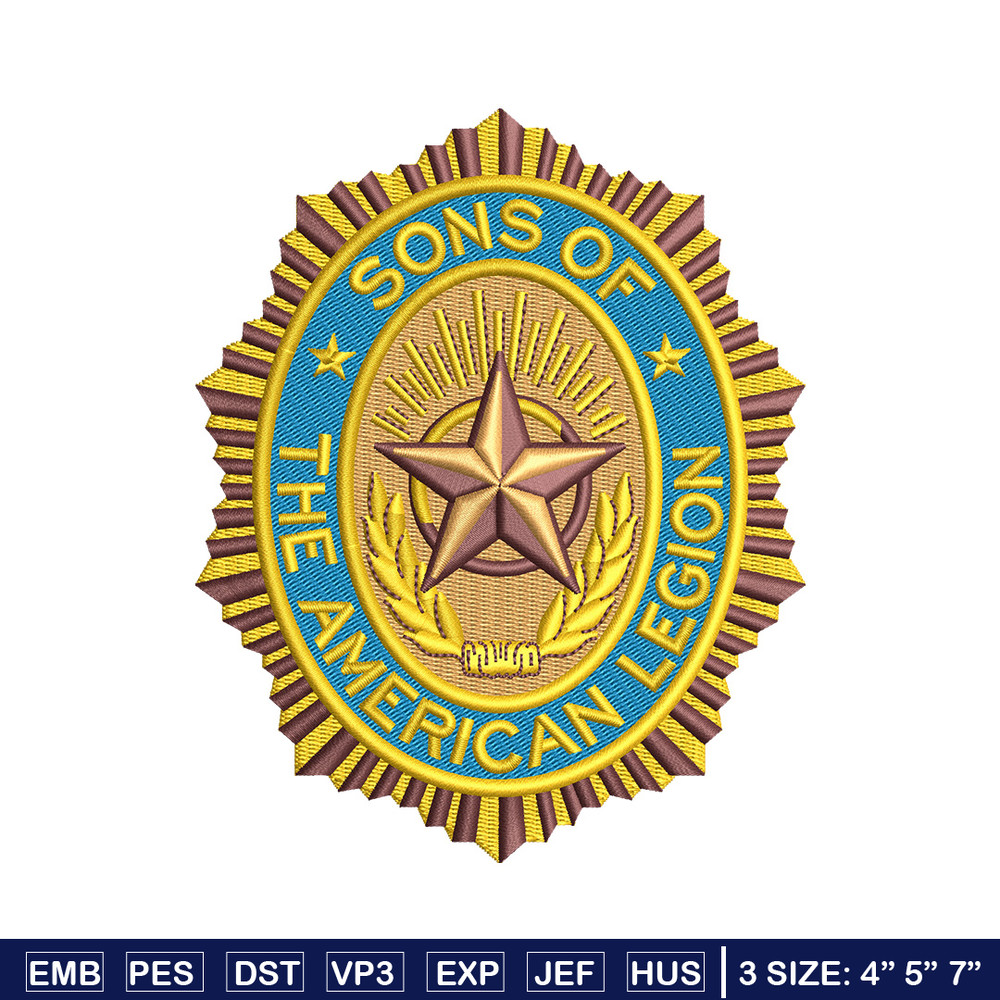 The american legion embroidery design, Logo embroidery, Emb design, Embroidery shirt, Embroidery file, Digital download.jpg