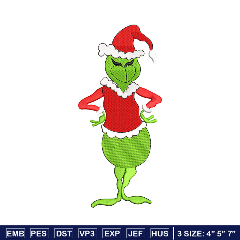 The Grinch embroidery design, Chrismas embroidery, Embroidery file, Embroidery shirt, Emb design, Digital download.jpg