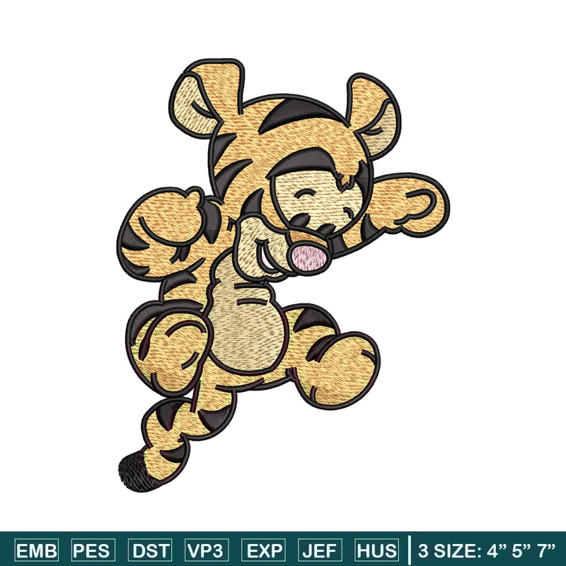 Tigger chibi embroidery design, Pooh disney embroidery, Embroidery file, Embroidery shirt, Emb design, Digital download.jpg