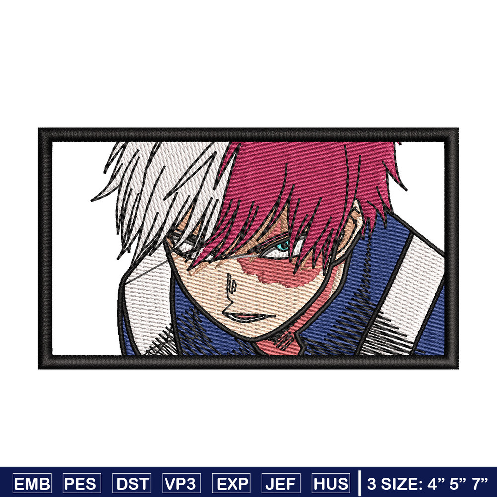 Todoroki box embroidery design, Mha embroidery, Embroidery shirt, Embroidery file, Anime design, Digital download.jpg