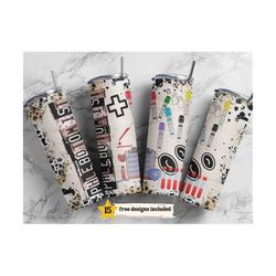 phlebotomist tumbler 20 oz skinny tumbler sublimation leopard boho wrap design for straight tumbler, png file, digital