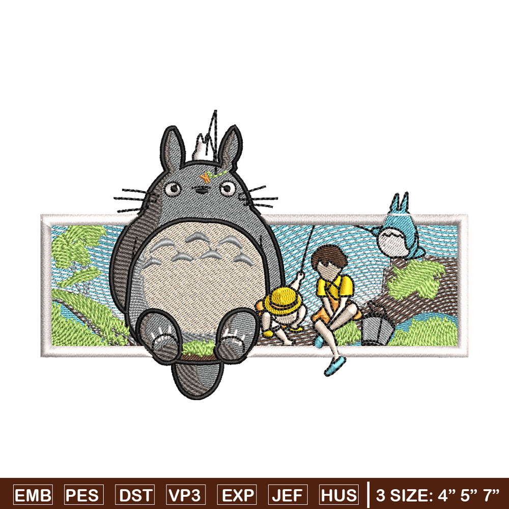 Totoro embroidery design, Studio Ghibli embroidery, Nike design, Embroidery shirt, Embroidery file, Digital download.jpg