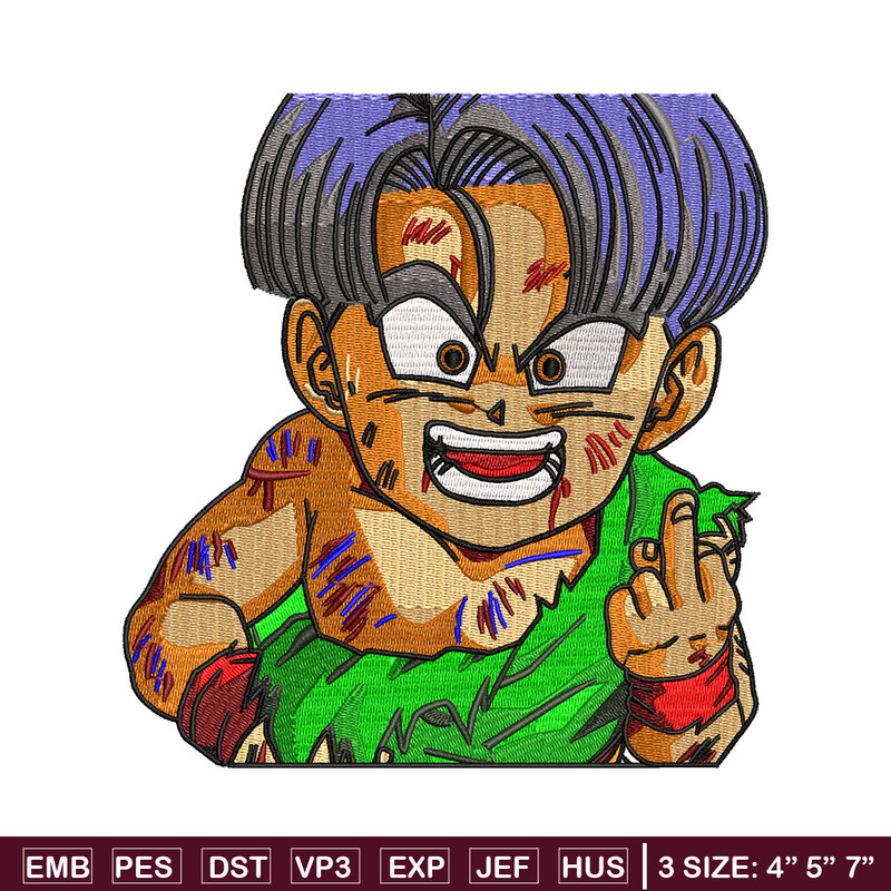 Trunks kid embroidery design, Dragonball embroidery, Nike design, Embroidery shirt, Embroidery file, Digital download.jpg