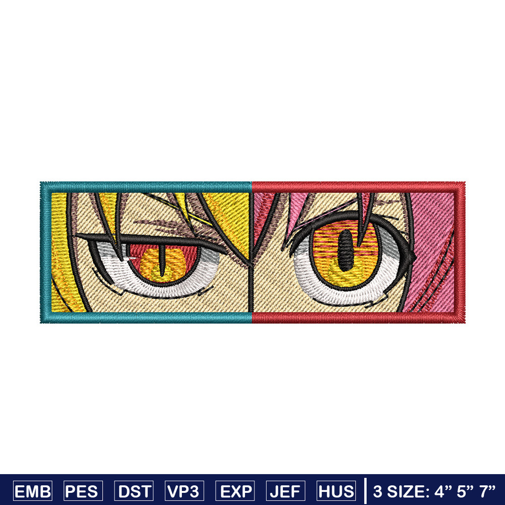 Tohru eyes embroidery design, Dragon maid embroidery, Anime design, Embroidery shirt, Embroidery file,Digital download.jpg