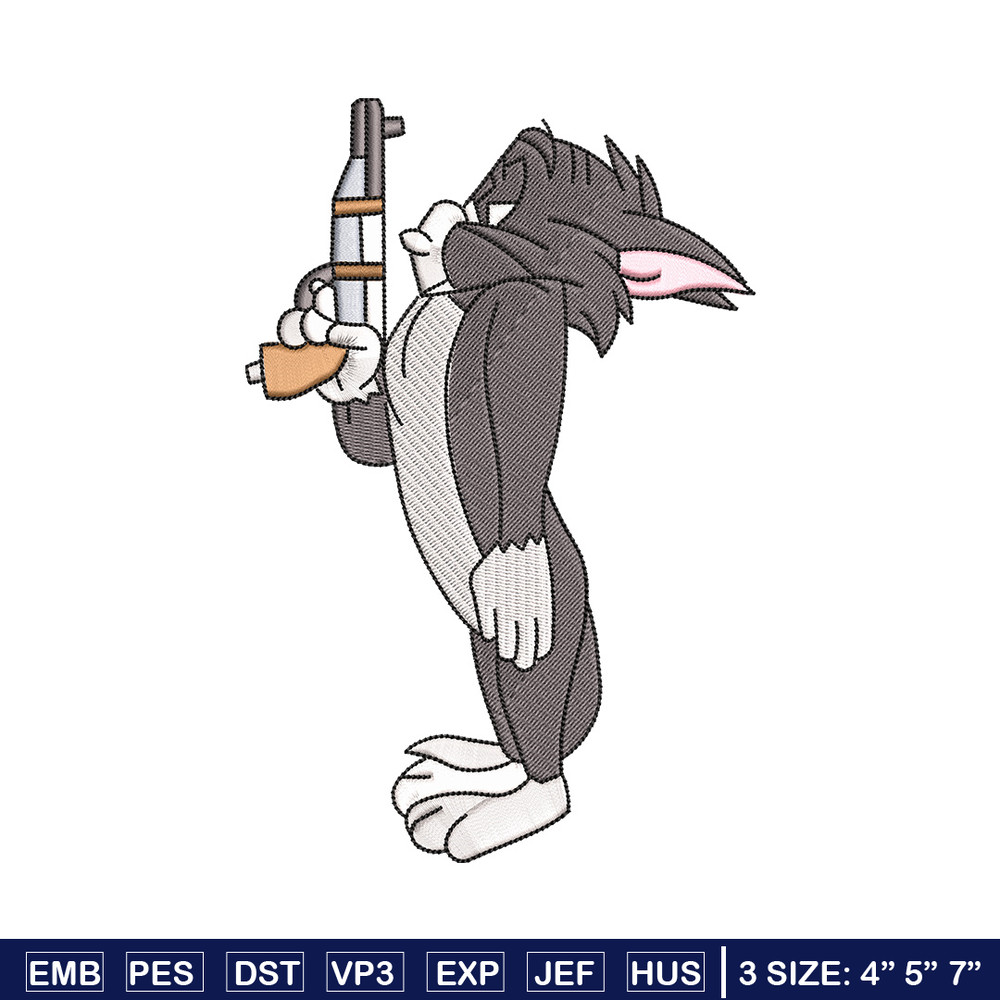 Tom gun embroidery design, Tom and jerry embroidery, Emb design, Embroidery shirt, Embroidery file, Digital download.jpg