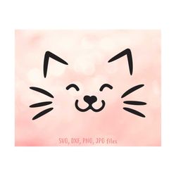 cat face svg, cute cat svg, cat lover svg, cat decal svg, cat shirt design, animal lover svg, cute kids svg, cricut & si