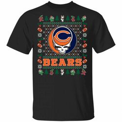 bears t-shirt christmas grateful dead deadhead tee va08