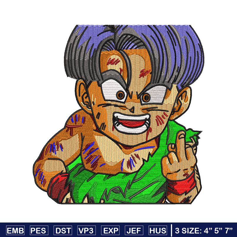 Trunks kid embroidery design, Dragonball embroidery, Nike design, Embroidery shirt, Embroidery file, Digital download.jpg