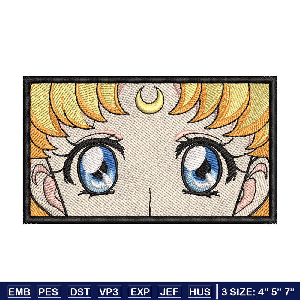Usagi eyes embroidery design, Sailor moon embroidery, Anime design, Embroidery file, Embroidery shirt, Digital download.jpg