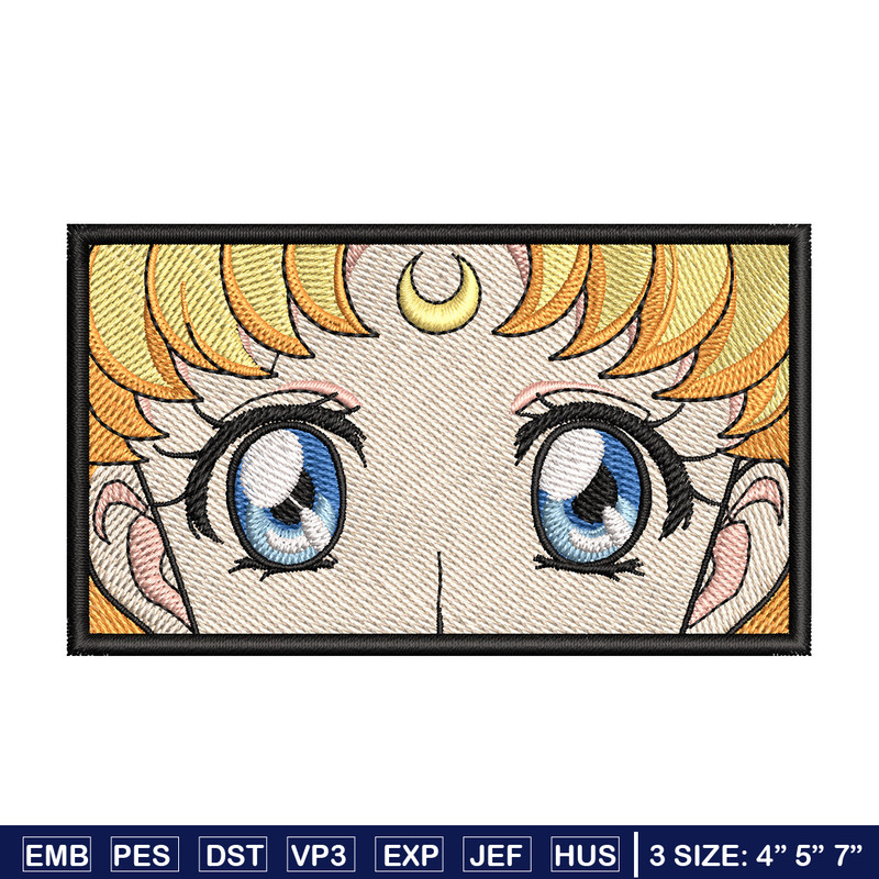 Usagi eyes embroidery design, Sailor moon embroidery, Anime design, Embroidery file, Embroidery shirt, Digital download.jpg