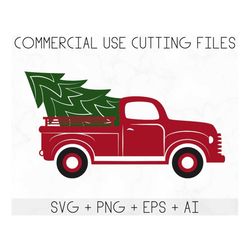 christmas truck svg, christmas truck and tree svg, red christmas truck svg, christmas svg, truck svg, christmas tree svg
