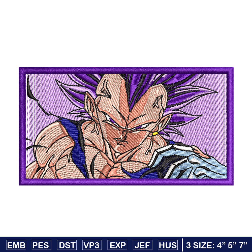 Vegeta ego box embroidery design, Dragonball embroidery, Anime design, Embroidery shirt,Embroidery file,Digital download.jpg