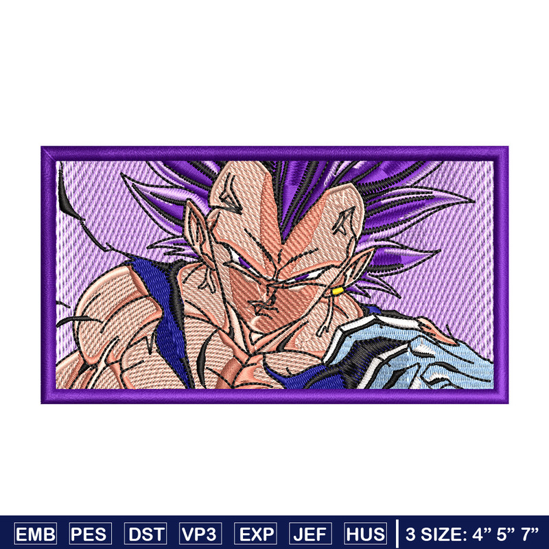 Vegeta ego box embroidery design, Dragonball embroidery, Anime design, Embroidery shirt,Embroidery file,Digital download.jpg