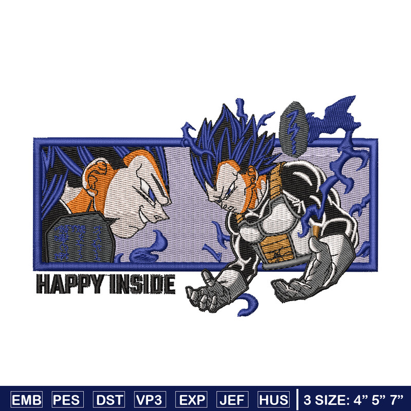 Vegeta ego embroidery design, Dragonball embroidery, Anime design, Embroidery shirt, Embroidery file, Digital download.jpg