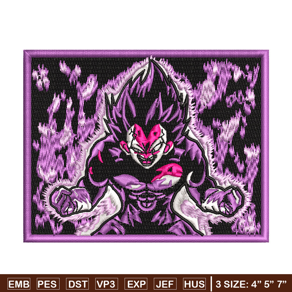 Vegeta ultra embroidery design, Dragonball embroidery, Nike design, Embroidery shirt, Embroidery file, Digital download.jpg