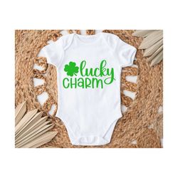 lucky charm svg, baby st patricks day svg, st patricks day onesie svg, lucky svg, kids st patricks day svg