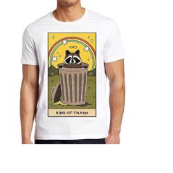 king of trash raccoon tarot card meme gamer cool cult movie music gift tee t shirt 822