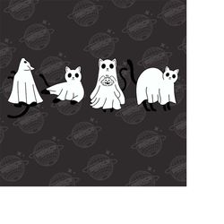 halloween ghost cats png, ghost cats png, cute cats halloween design, halloween ghost, cat png, ghost png, halloween cat