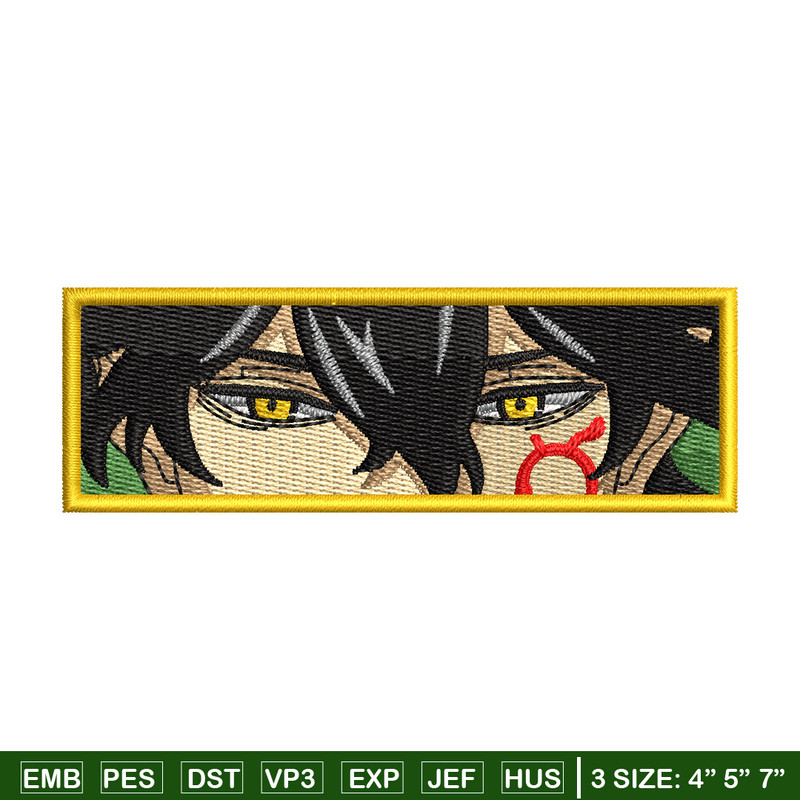 Yuno eyes embroidery design, Black clover embroidery, Anime design, Embroidery shirt, Embroidery file, Digital download.jpg