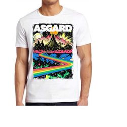 welcome to asgard odin rainbow river home of the gods poster funny style unisex gamer cult movie music meme gift tee t