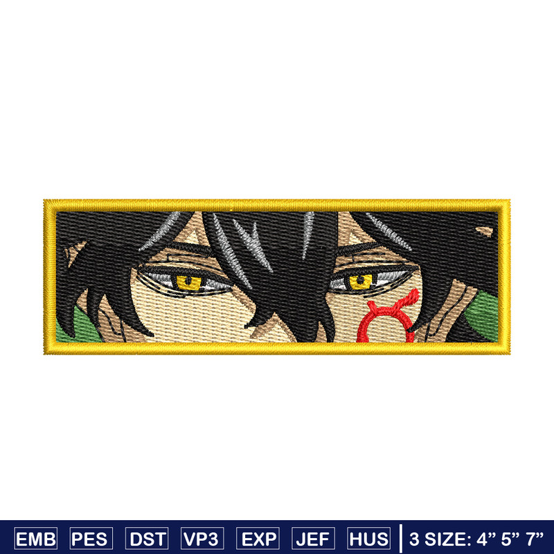 Yuno eyes embroidery design, Black clover embroidery, Anime design, Embroidery shirt, Embroidery file, Digital download.jpg